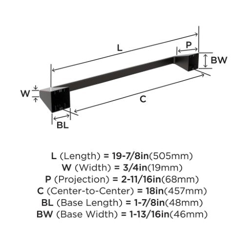 Blackrock Zinc & Stainless Steel Oil Rubbed Bronze Towel Bar 5