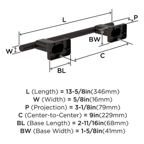 Bronx Zinc & Stainless Steel Oil Rubbed Bronze Towel Bar 4