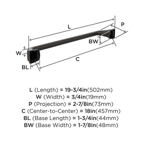 Revitalize Zinc & Stainless Steel Oil Rubbed Bronze Towel Bar 5