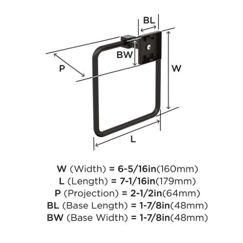 Appoint Zinc & Aluminum Oil Rubbed Bronze Towel Ring 2