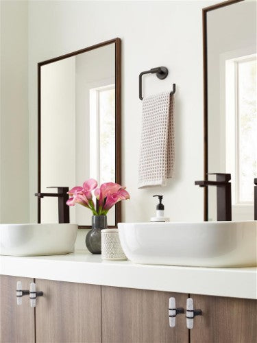 Arrondi Stainless Steel Oil Rubbed Bronze Towel Ring 4
