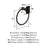 Highland Ridge Zinc & Stainless Steel Oil Rubbed Bronze Towel Ring 2