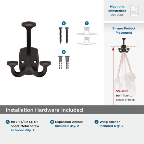 Vicinity Zinc Oil Rubbed Bronze Hook 3