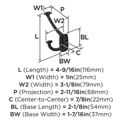 Vicinity Zinc Oil Rubbed Bronze Hook 2