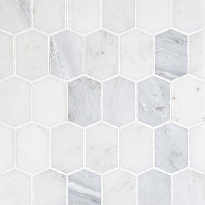 Oriental White Marble Mosaic Honed 2