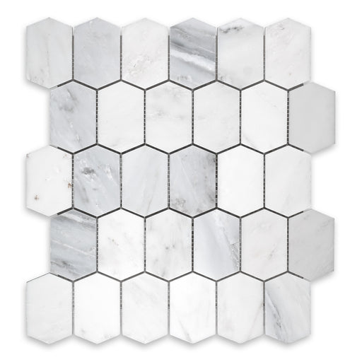 Oriental White Marble Mosaic Honed 1