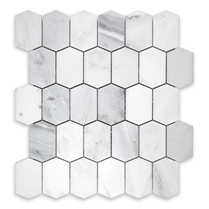 Oriental White Marble Mosaic Honed 1