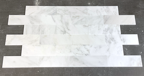 Oriental White Marble Tile - 4" x 12" x 3/8" Honed 