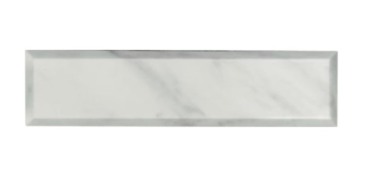 Oriental White Beveled Marble Tile Polished 1