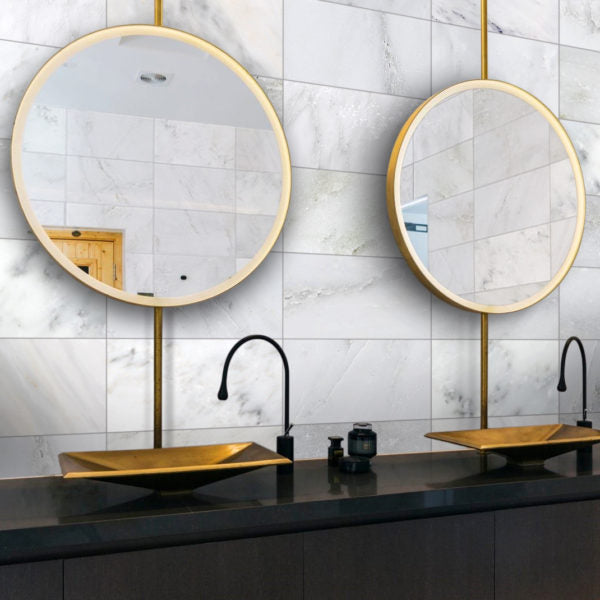 Oriental White Marble Tile - Honed 3