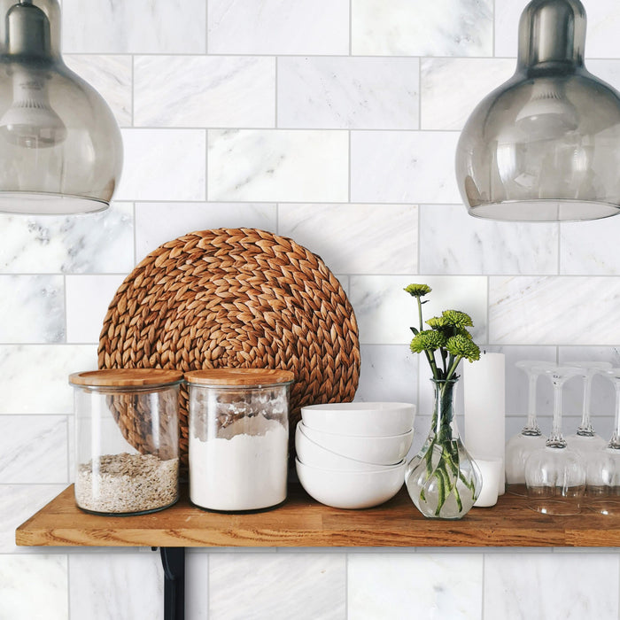 Oriental White Marble Tile - Honed 5