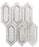Oriental White & Silver Marble Mosaic Polished 1