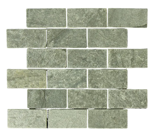 Clearance Sale! Ostrich Gray Slate Mosaic - 2" x 4" Brick