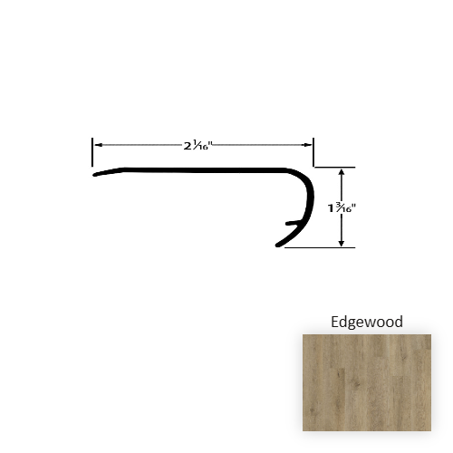 Elevate Vinyl Edgewood Overlap Stair Nose Embossed 1