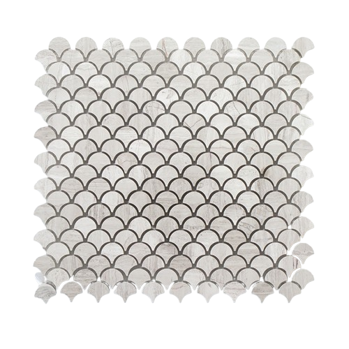 Oyster Grey Polished Marble Mosaic - Petite