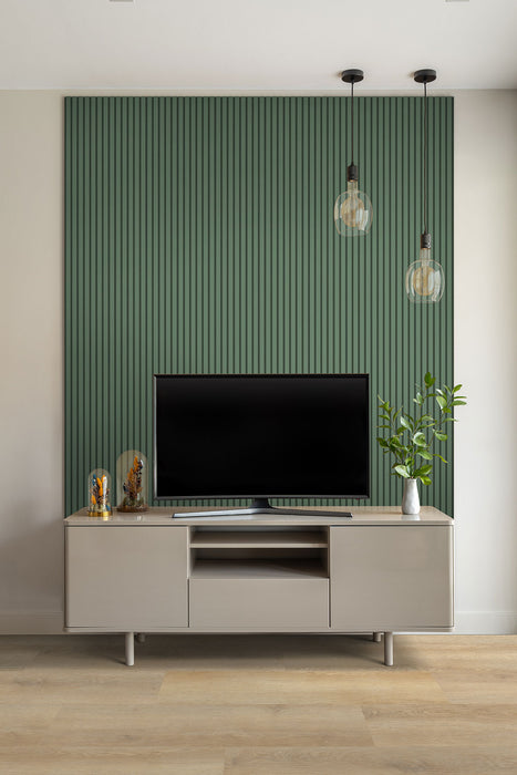 Acoustic Wood Slat Panel Wood Jade Tile Low Gloss 3