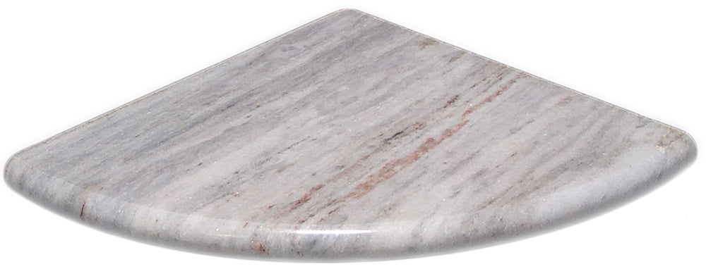 Super Statuary Polished Marble Corner Shelf - 9" x 9"