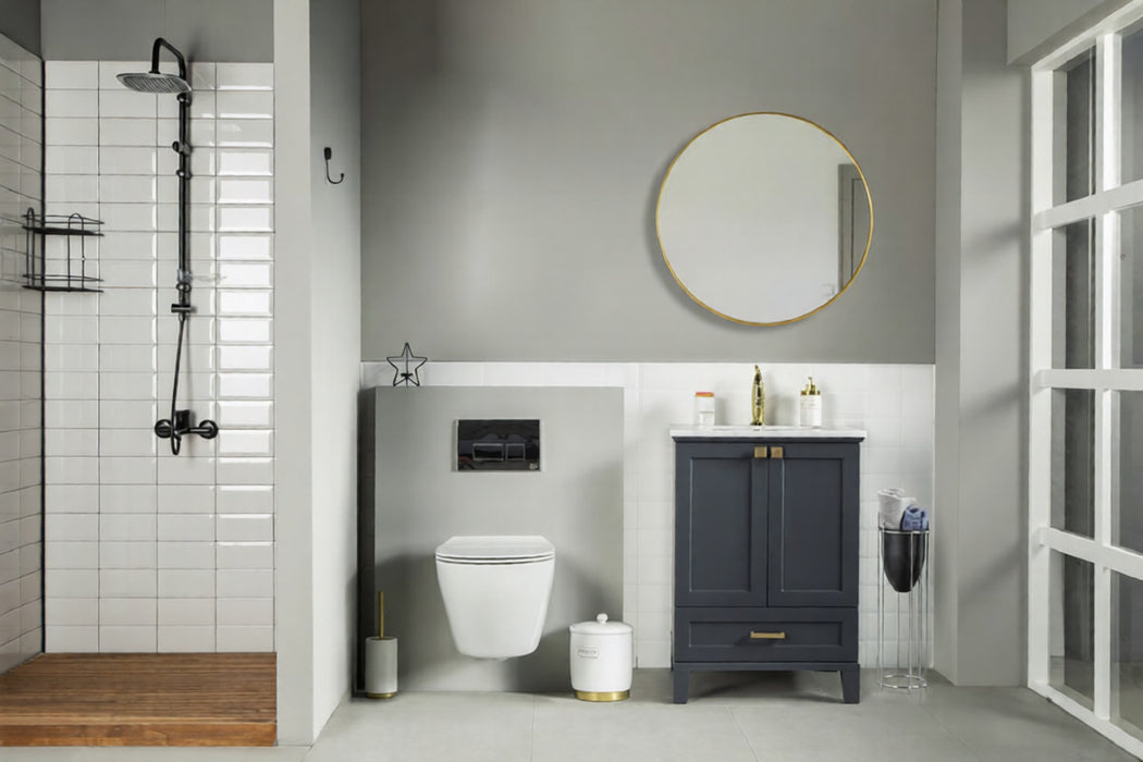 Paloma Wood Dark Grey Bathroom Vanity Dark Grey 2