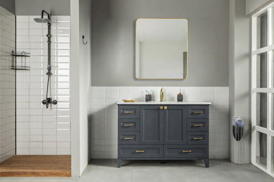Paloma Wood Dark Grey Bathroom Vanity Dark Grey 2