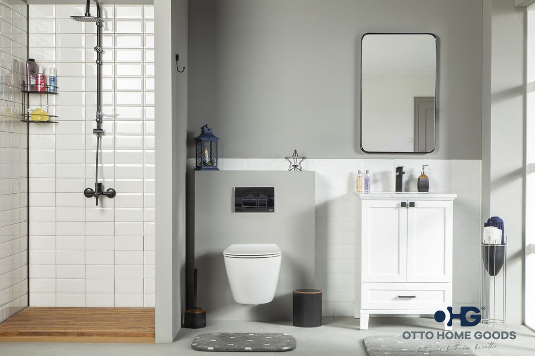 Paloma Wood White Bathroom Vanity White 2