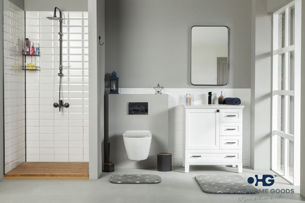 Paloma Wood White Bathroom Vanity White 2