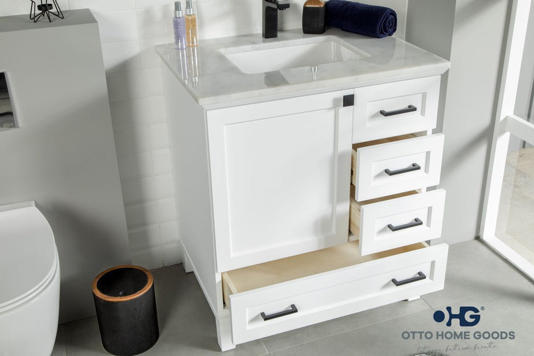 Paloma Wood White Bathroom Vanity White 3
