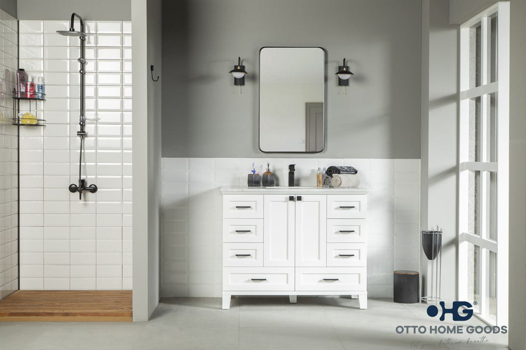Paloma Wood White Bathroom Vanity White 2