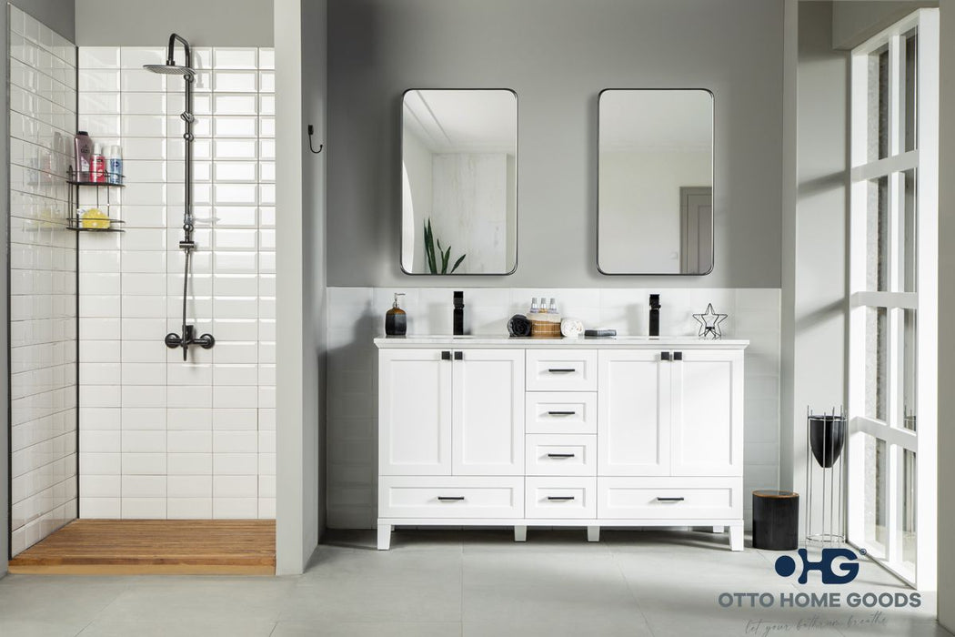 Paloma Wood White Bathroom Vanity White 2