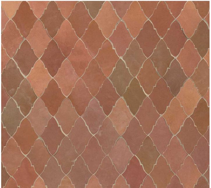Zellige Classique Terracotta Papillon in Al Hamra Mosaic Glossy 2