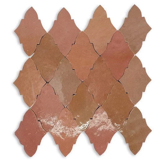 Zellige Classique Terracotta Papillon in Al Hamra Mosaic Glossy 1