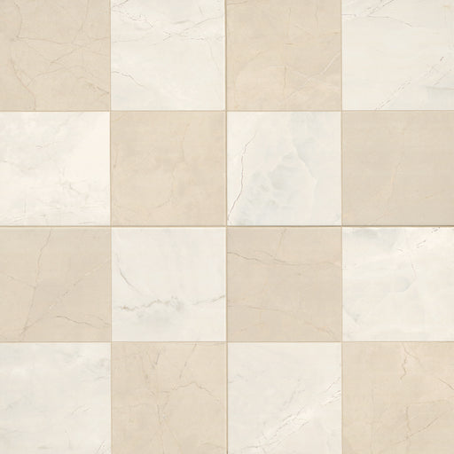 Mello Porcelain Pearl Grid Tile Matte 1