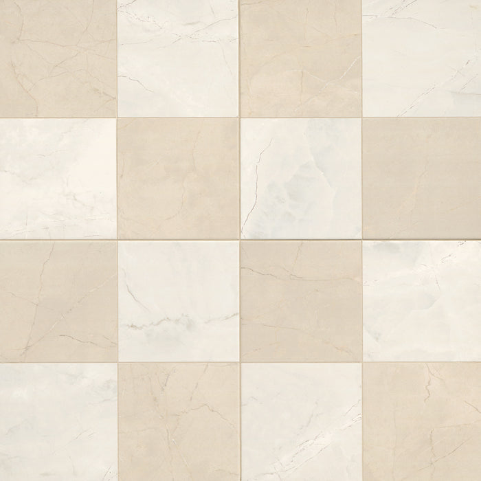 Mello Porcelain Pearl Grid Tile Matte 1