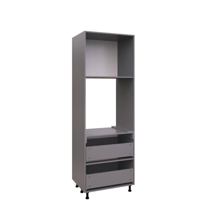Wallkitchens Wood Grey  Oven Cabinet Grey 1