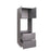 Wallkitchens Wood Grey Glossy Oven Cabinet Grey Glossy 2