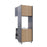Wallkitchens Wood Grey Glossy Oven Cabinet Grey Glossy 3