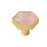 Accents Zinc & Acrylic Gold / Pink Cabinet Knob 2