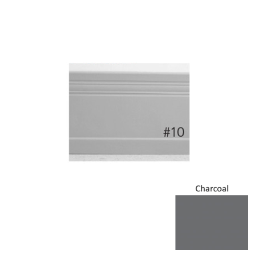 Pinnacle Plus Rubber #10 Serenity Charcoal Coil Wall Base 1