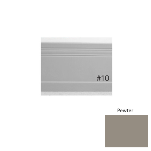 Pinnacle Plus Rubber #10 Serenity Pewter Coil Wall Base 1