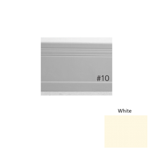 Pinnacle Plus Rubber #10 Serenity White Coil Wall Base 1