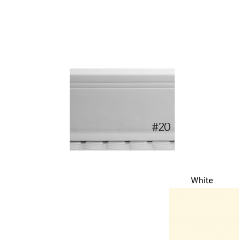 Pinnacle Plus Rubber #20 Draft White Coil Wall Base 1