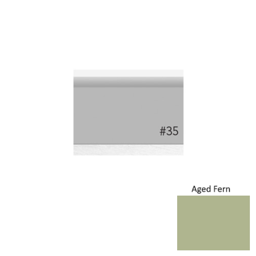 Pinnacle Plus Rubber #35 Sleek Aged Fern Coil Wall Base 1