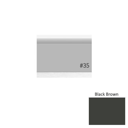 Pinnacle Plus Rubber #35 Sleek Black Brown Coil Wall Base 1