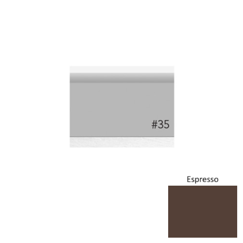 Pinnacle Plus Rubber #35 Sleek Espresso Coil Wall Base 1