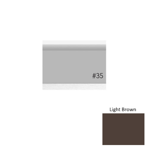 Pinnacle Plus Rubber #35 Sleek Light Brown Coil Wall Base 1