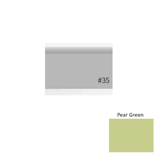 Pinnacle Plus Rubber #35 Sleek Pear Green Coil Wall Base 1