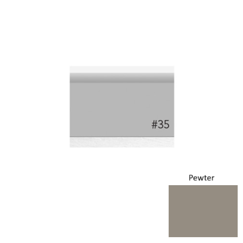 Pinnacle Plus Rubber #35 Sleek Pewter Coil Wall Base 1