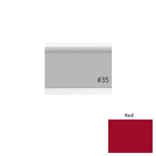 Pinnacle Plus Rubber #35 Sleek Red Coil Wall Base 1