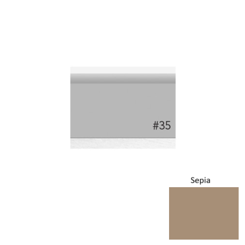 Pinnacle Plus Rubber #35 Sleek Sepia Coil Wall Base 1