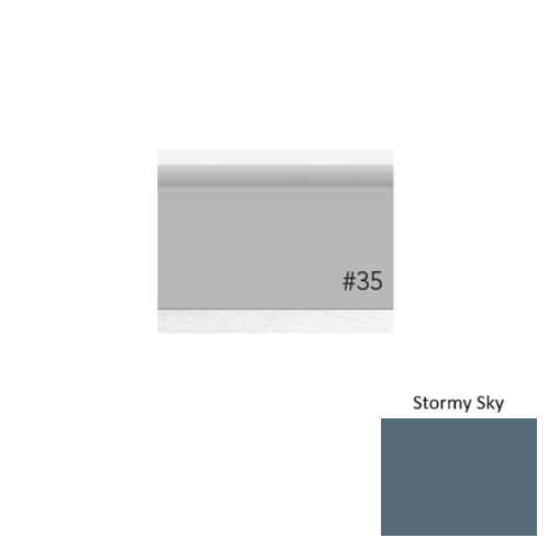 Pinnacle Plus Rubber #35 Sleek Stormy Sky Coil Wall Base 1