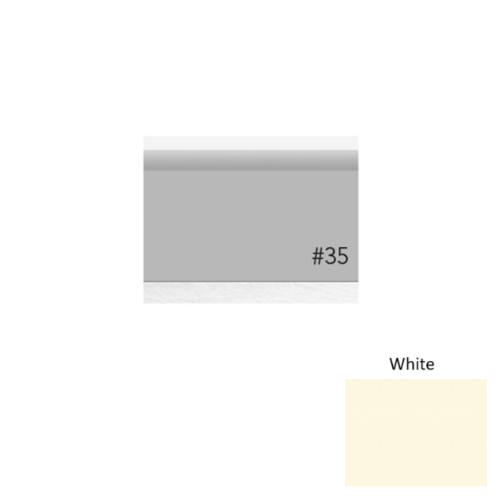 Pinnacle Plus Rubber #35 Sleek White Coil Wall Base 1